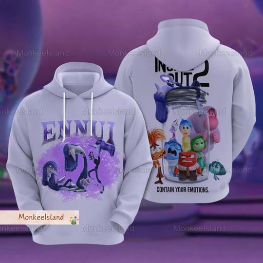 Halloween Inside Out Ennui Shirt, Inside Out 2 Hoodie, Disney Inside Out 3D Hoodie