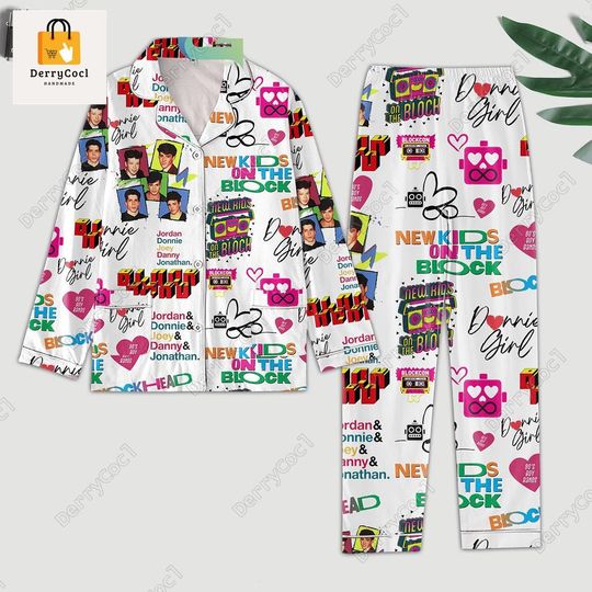 NK on The Block Pajamas Set, Magic Summer 2024 Thick Pjs, NKOT Block Band Music Womens Pajamas, NKOT Block Concert Womens Pajamas