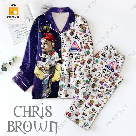 Chris Brown Pajamas, Chris Brown 11 11 Tour Holiday Pajamas, Chris Brown Look At Me Now Pj Set, Chris Brown Concert Pjs For Women