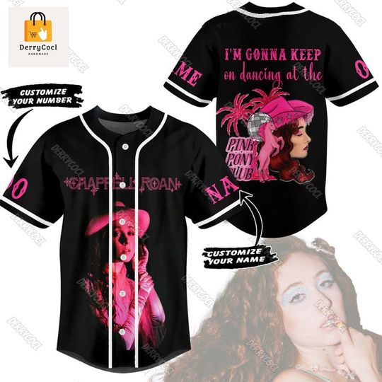 Chappell Roan Baseball Shirt, Chappell Roan Keep Dancing At The Pink Pony Club Shirt, Personalized The Midwest Princess Tour Jersey