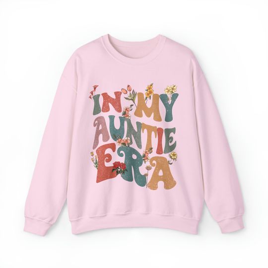In My Auntie Era Sweatshirt, Retro Aunt Sweatshirt, Baby Announcement for Aunt, Cute Aunt Shirt, Cool Aunt Shirt