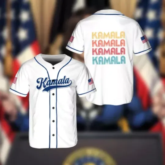 Vintage Kamala Harris Jersey, Madam President Kamala Harris Shirt, Kamala Harris 2024 Support  Jersey, President Kamala Jersey, Kamala For President Shirt
