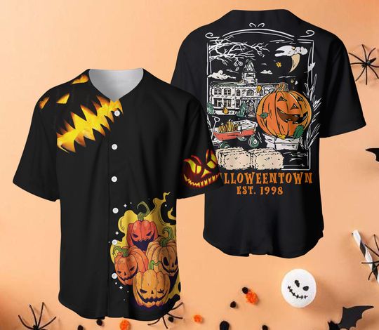 Halloweentown 1998 Baseball Jersey, Halloweentown University, Retro Halloweentown Jersey, Fall Jersey, Baseball Jersey