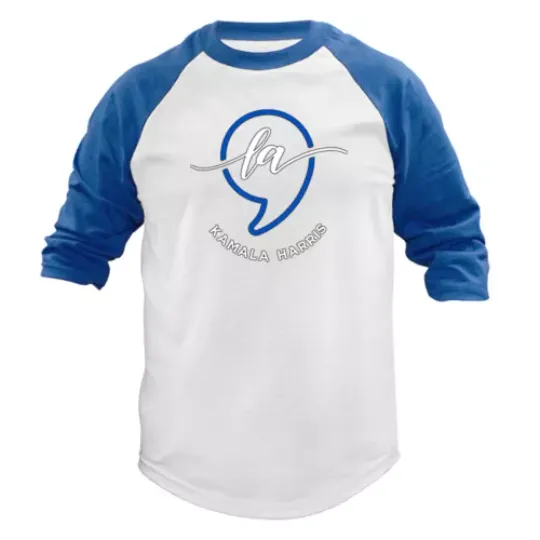 La Shirt Madam President Vote Kamala Harris for President 2024 3/4 Sleeve Raglan | Long Sleeve Shirt | Madam President