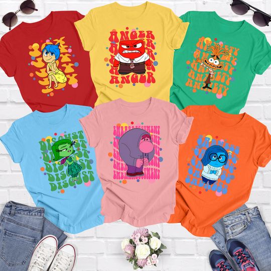 Inside Out Characters Shirts, Inside Out 2 Shirt, Inside Out Group Matching, Disneyland Trip Shirt, Inside Out Family Party Shirt