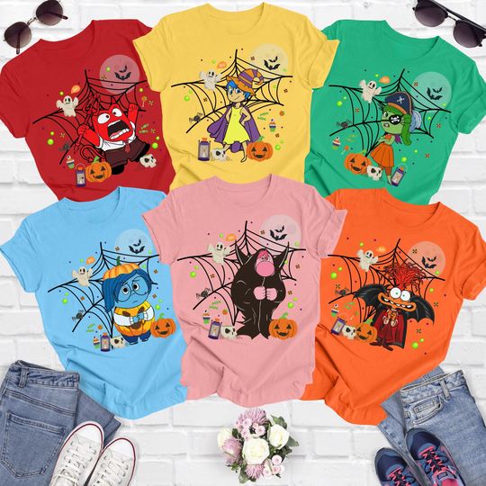 Inside Out Halloween Characters Shirts, Inside Out 2 Shirt, Inside Out Trick or Treat, Disneyland Trip Shirt, Inside Out Halloween Shirt