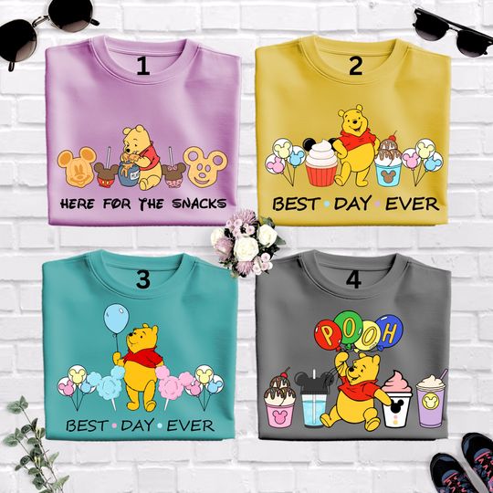 Winnie The Pooh Snacks Shirt, Pooh Bear Shirt, Disneyland Trip Shirt, Best Day Ever Shirt, Winnie Pooh Fun Gift,Winnie Pooh Fun Shirt