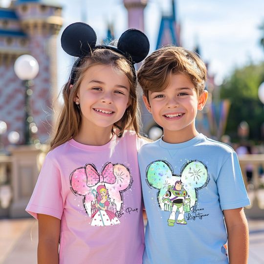 Toy Story Characters Shirt, Buzz and Bo Peep Shirt, Disneyland Trip Shirt, Toy Story Fun Gift, Toy Story Birthday Gift, Toy Story Fun shirt
