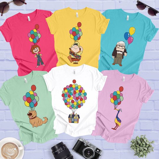 Disney Up Family Shirt, Disney Family Trip Shirt, Up Balloon Shirt, Up Movie, Carl Ellie Dug Shirt, Russel, Disney Balloon Shirt, Disney Tee