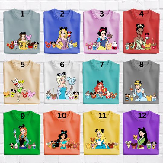 Disney Princess Snacks Shirt, Disney Vacation Shirt, Belle & Cinde Shirt, Disney Matching Shirt, Princess Fun Gift, Disneyworld Tee