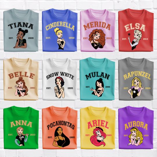 Disney Punk Princess Shirt, Disney Girls Trip, Princess Shirt, Disney Women Shirt, Disneyland Trip Shirt, Disney Princess Gift