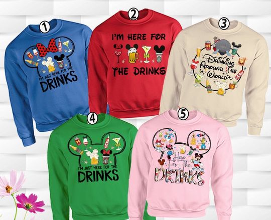 Disney Drinks Sweatshirt, Disney Trip Sweatshirt, Drinking Around the World Sweatshirt
