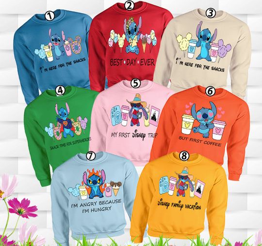 Disney Stitch Snacks Sweatshirt, Lilo And Stitch Sweatshirt, Best Day Ever Sweatshirt, Stitch Fun Gift, Birthday Gift