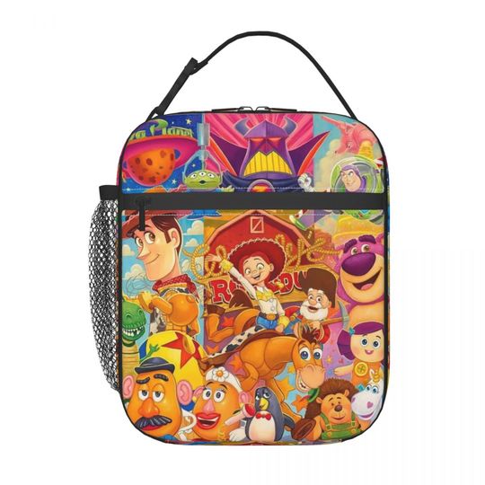 Toy Story Character Thermal Insulated Lunch Bags, Women, Disney Resuable Bento Box for Outdoor Picnic, Food Tote Bags.