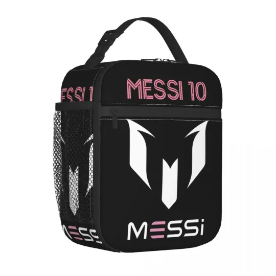 Messis 10 Football Soccer Lunch Bag, Portable Food Container Bags, Cooler Thermal Food Box, Back To School Gift