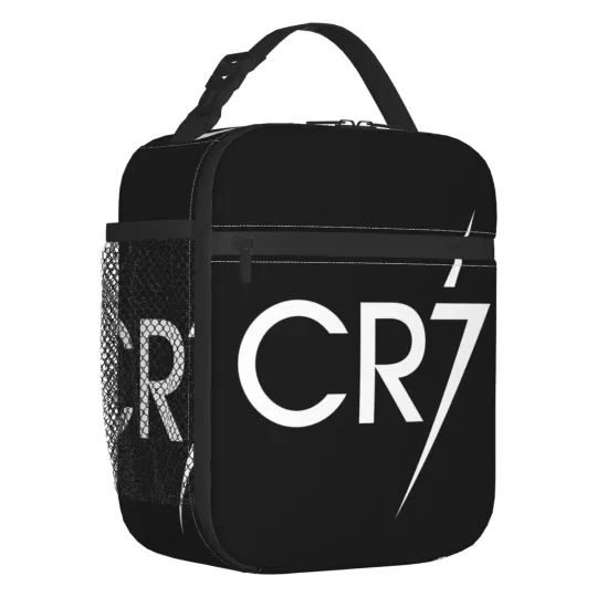 CR7 Ronaldos Football Soccer Lunch Bag, Portable Food Container Bags, Cooler Thermal Food Box, Back To School Gift