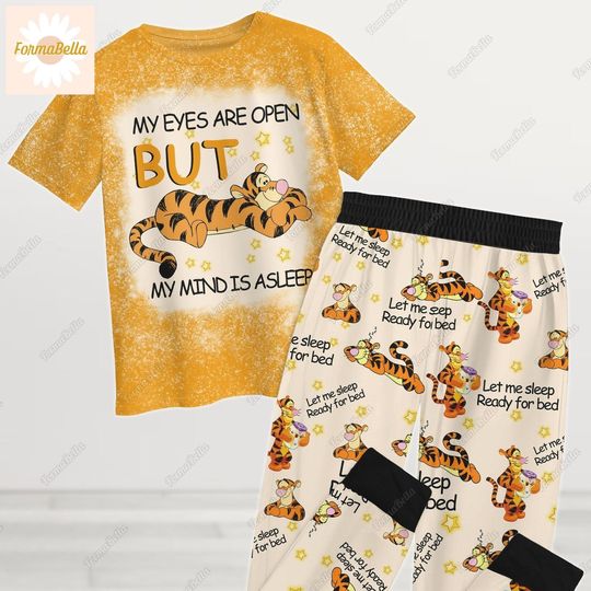 Halloween Tigger Pajamas Set, Tigger Tshirt And Pants Pajamas, Winnie The Pooh Pajamas, Disney Holiday Pajamas, Cute Tigger Pyjamas