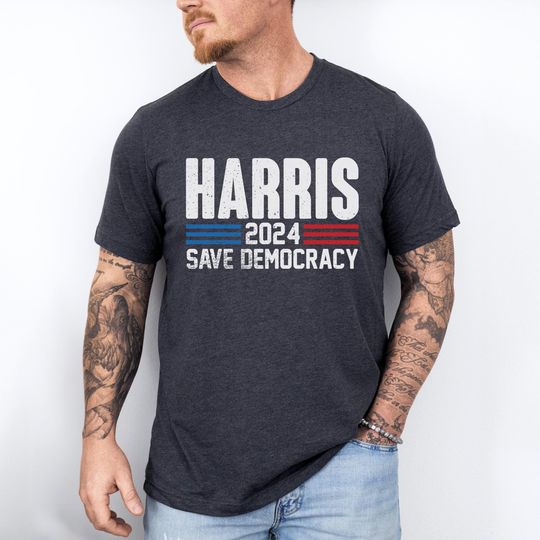 Save Democracy T-Shirt, Kamala Harris Shirt, President Kamala Harris 2024 Tee