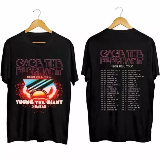 Cage the Elephant - Neon Pill Tour 2024 Shirt, Cage the Elephant Fan Shirt