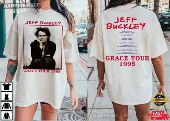 Jeff Buckley Grace Tour 1995 Both Sides T-Shirt, Music Tour Merch, Short Sleeve Cotton Tee