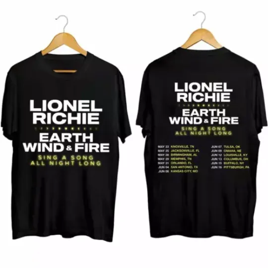 Lionel Richie and Earth Wind & Fire - Sing a Song All Night Long Tour 2024 Shirt