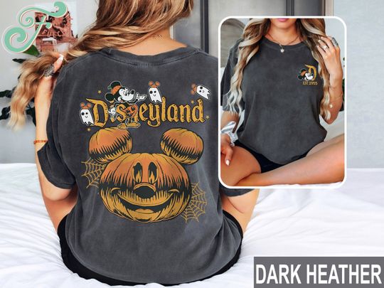 Retro Disneyland Halloween 2 Side Shirt, Disneyworld 2 Side Halloween Shirt, Halloween Matching Shirt, Spooky Season Shirt, Disney Trip Tees