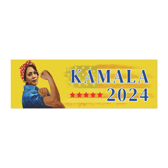 KAMALA HARRIS 2024 Rosie the Riveter Bumper Magnet Harris Campaign Car
