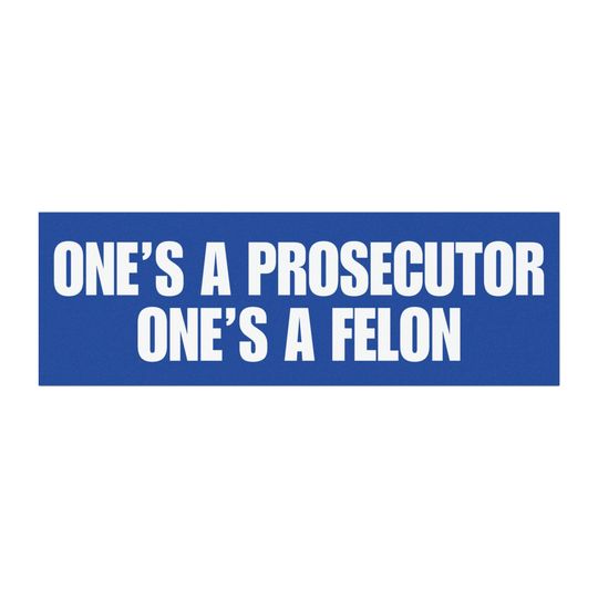 KAMALA HARRIS 2024 Prosecutor vs Felon Bumper Magnet Harris Campaign Car Magnet