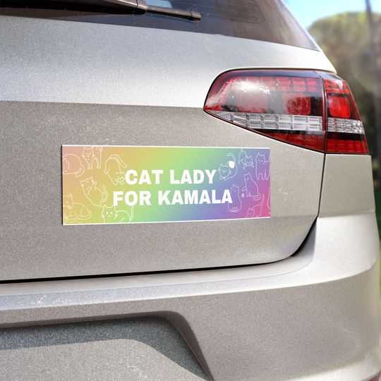 Cat Lady for Kamala Bumper Magnet | Childless Cat Lady | Kamala Harris 2024 President