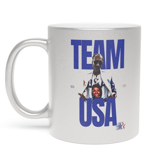 LTD Edition USA National Gymnastics TEAM  Snoop Simone Biles Suni Lee Jordan Chiles 2024 Paris Olympics Metallic Medal Coffee cup Mug  Tee