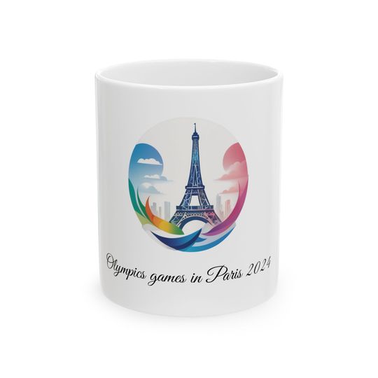 Paris 2024 Olympics games Commemorative Ceramic White Coffee Mug Version 3 - Limited Edition (11oz, 15oz)