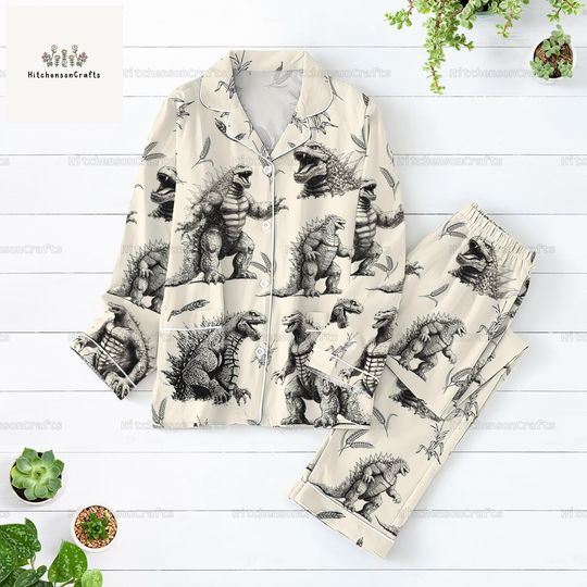 god zilla Pajamas Set, god zilla Shirt, god zilla Holiday Pajamas, god zilla Pajamas For Party, god zilla Pajamas Family,god zilla Lover Gift