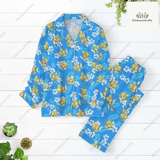 Magikarp Pajamas Set, Magikarp Holiday Pajamas, Magikarp Pajamas Christmas, Magikarp Pajamas Family, Magikarp Lover Gifts, Pj Set