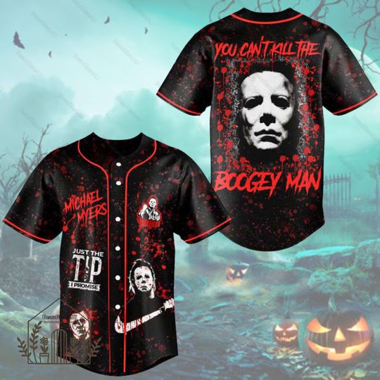 Halloween Michael Myers Shirt, Michael Myers Baseball Jersey, Halloween Baseball Jersey, Halloween Just The Tip Shirt, Horror Jersey