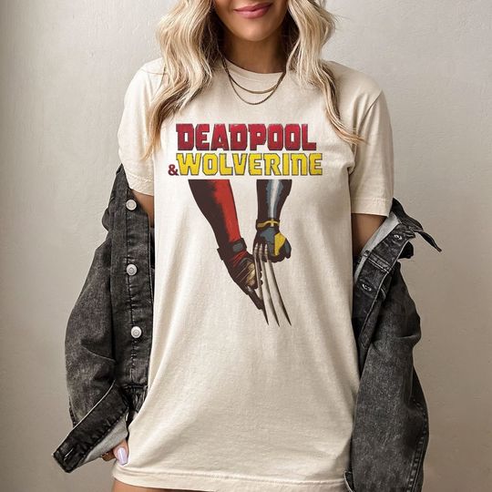 Deadpool And Wolverine Movie 2024 Shirt, Wolverine Logan Tshirt, MCU Fan, Marvel Bestie Couple Tee, Family Birthday Trip, Marvel Comics