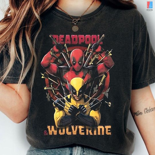 Deadpool and Wolverine Tshirt, Deadpool 3 Movie Shirt, Deadpool & Wolverine Shirt, Deadpool and Wolverine Tee, Hugh Jackman, Wolverine Shirt