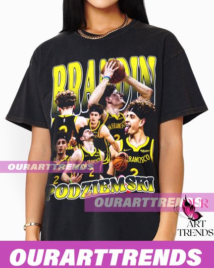 Brandin Podziemski Tshirt, Basketball Player MVP Slam Dunk Merchandise Bootleg Vintage Classic Graphic Tee