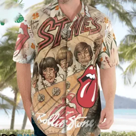 The Rolling Stones Hawaiian Shirt , Men Shirt