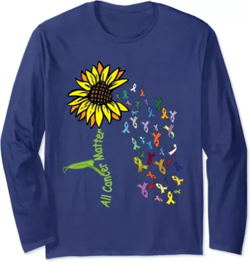 All Cancer Matters Awareness Day Ribbon Cute Flower Long Sleeve Tshirt