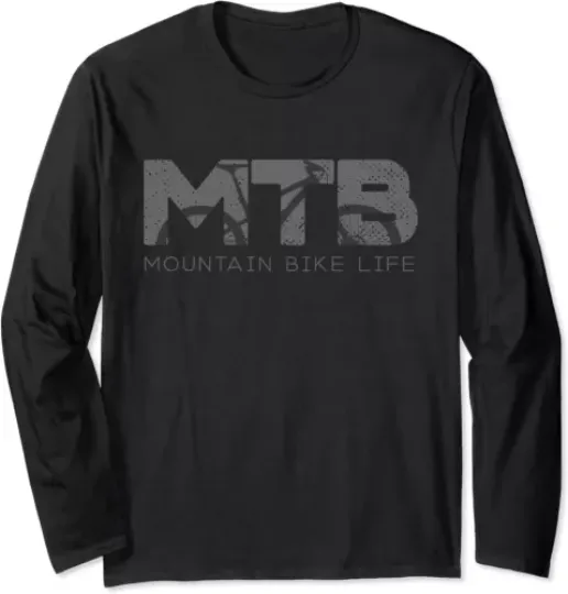 Mountain Bike Life MTB Vintage Mountain Bike Shirt Long Sleeve Tshirt