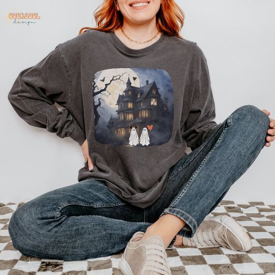 Haunted Mansion Magical Halloween Long Sleeve Shirt Comfort Colors Halloween Mouse Shirt Most Magical Place Spooky Season Shirt