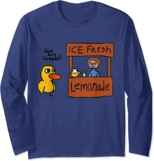 Funny Ice Fresh Lemonade Got Any Grapes? Duck Long Sleeve T-Shirt