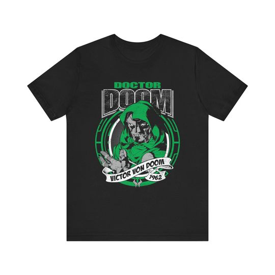 Dr. Dooom Victor Von Dooom 1962 Marvel Unisex Jersey Short Sleeve Tee, Marvel Comics graphic tee, Cotton Short Sleeve Shirt, Summer Casual Tee