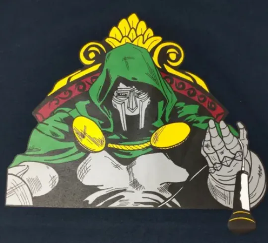 Dr.Dooom Navy Blue Graphic alstyle T-shirt, Marvel Comics villain regular fit cotton adult graphic tee, Cotton Short Sleeve Shirt, Summer Casual Tee