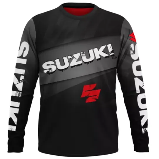 Suzuki Long Sleeve Handmade 3D Print Moto Fan Premium T-Shirt, Unisex Gift
