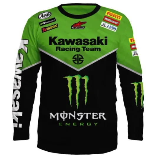 Kawasaki Long Sleeve Handmade 3D Print Moto Fan Premium T-Shirt, Unisex Gift