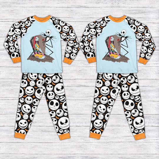 Ddisney Jack And Sally Group Matching Family Pajama Set, Nightmare Before Xmas