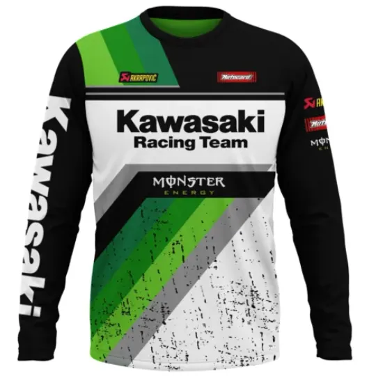 Kawasaki Long Sleeve Handmade 3D Print Moto Fan Premium T-Shirt, Unisex Gift
