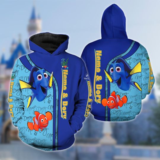 Finding Nemo 3D All Over Print Shirt, Dory Nemo Hoodie, Finding Nemo Adventure Movie Hoodie, Adult Travel Clothing Outfit Tee