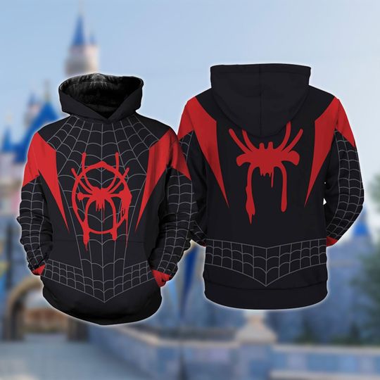 Miles Morales Master Cosplay Halloween Hoodie, Halloween Costume For Family Group T Shirt, Spiderman Fictional Costume Movie Fan Gift